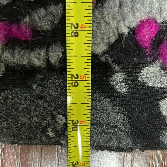 Iperico Gorgeous Wool Purple Floral Felted Kimono Shawl Wrap - Made in Italy - Picture 7 of 8